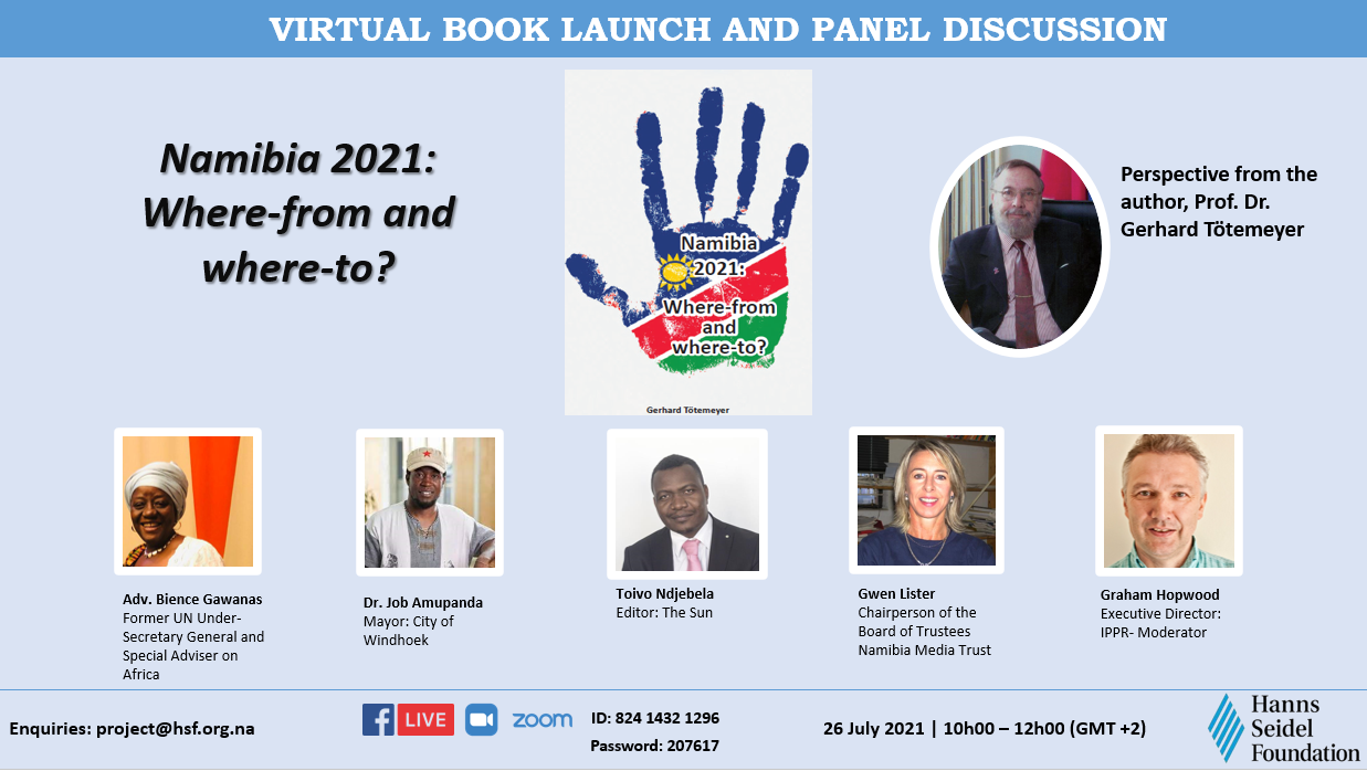 Read more about the article Virtuelle Buchvorstellung und Podiumsdiskussion – Namibia 2021: Where-from and where-to?