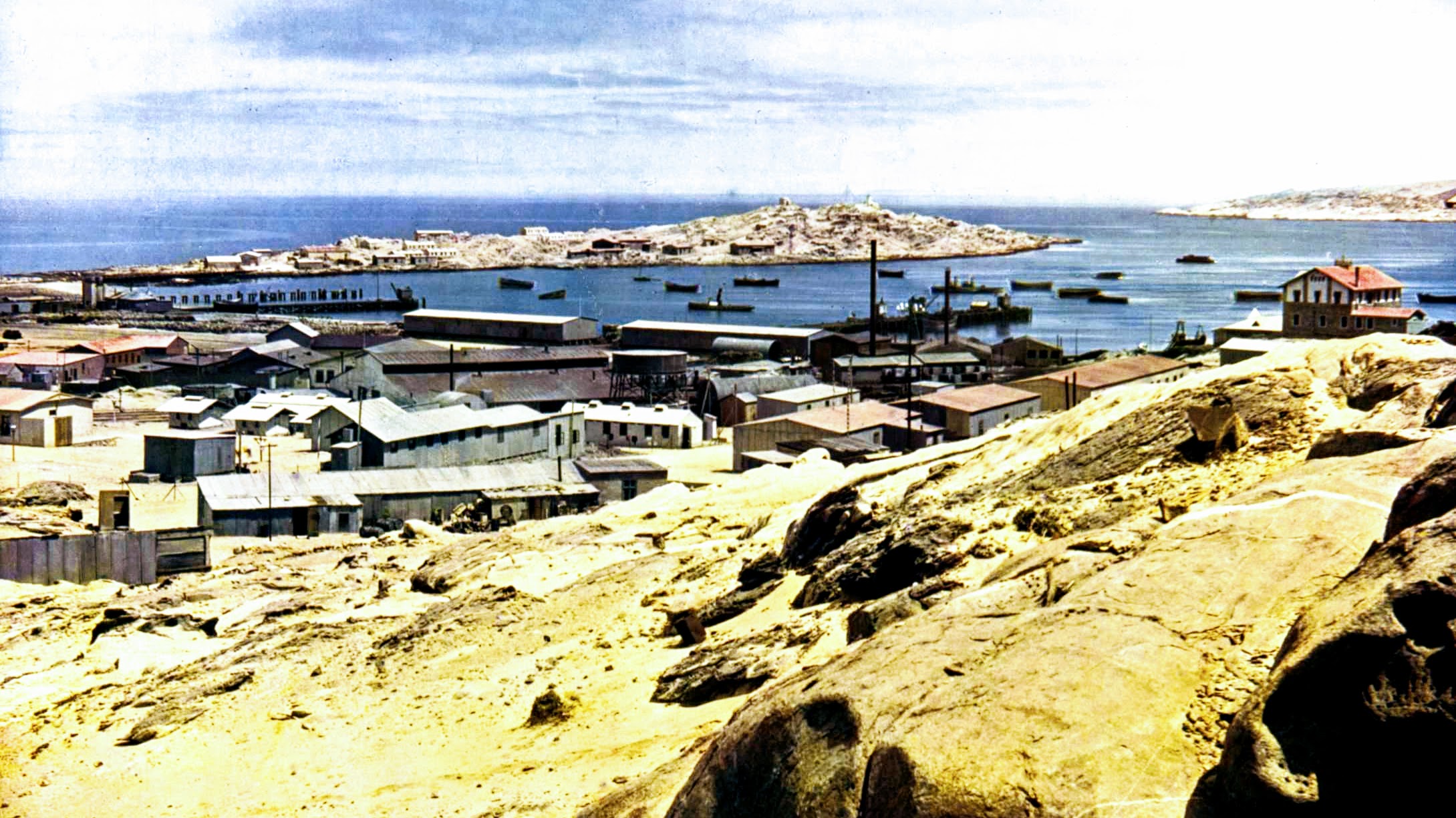 Lüderitzbucht - Nördlicher Teil mit der Haifischinsel am 31. Dezember 1909