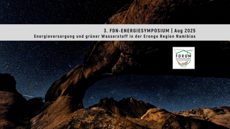 Read more about the article 3. FDN-Energiesymposium: Energieversorgung und grüner Wasserstoff in der Erongo Region Namibias